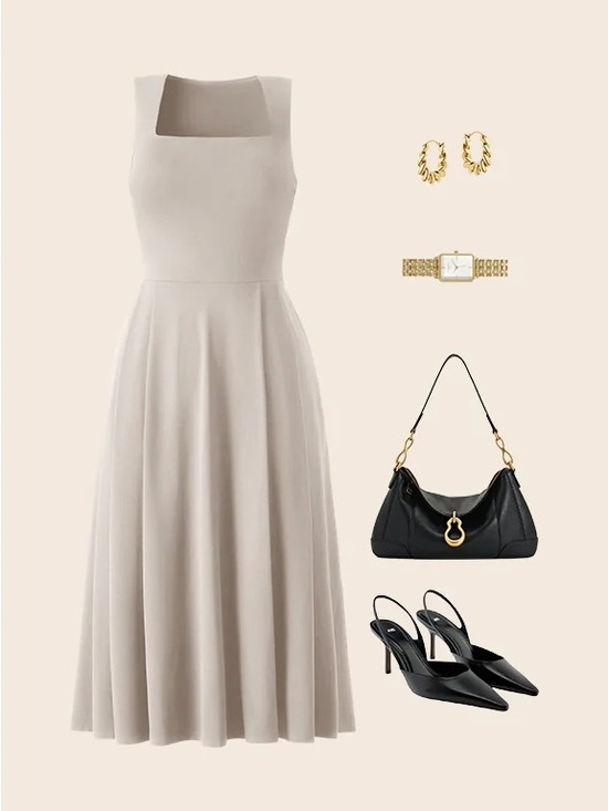 OGL Dresses & Skirts - OGL The Anytime Little Black Bra Dress with Pockets